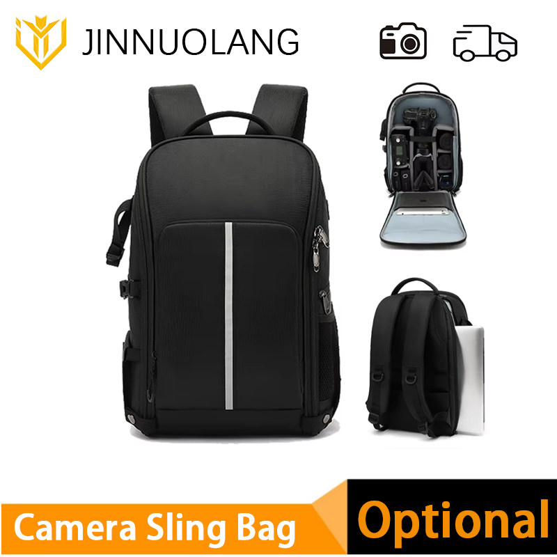 Photography Lighting Bag - 防水カメラバックパック、大容量アウトドア多機能写真撮影用バックパック、ほとんどのカメラと三脚に対応。