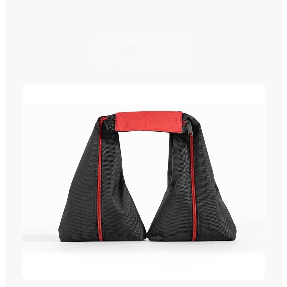 Light Stand Sandbag - 1個入り ブラックレッド オックスフォード布製 撮影用サンドバッグ 76x22cm フレキシブルカウンターウェイト