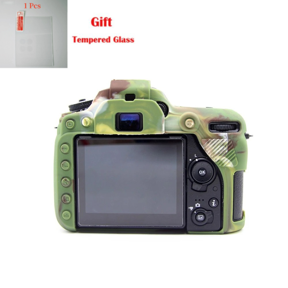 Photography Lighting Bag - ニコンD7500用シリコンケース、SLRカメラバッグD7500保護ケース、写真撮影用ソフトケースバッグカバー+強化フィルム1枚無料