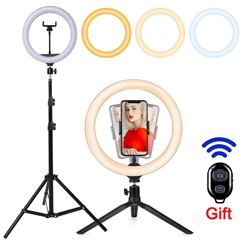Photography Lighting Ring - 16/26/33 センチメートル LED 自撮りリング照明ライト調光可能な写真撮影 Bluetooth リモコン付き