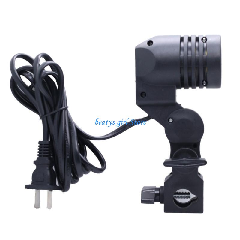 Photography Lighting Mount - C7AB写真スタジオライトスタンドE27バルブインターフェイス互換性と長い電源コードイージーマウントを備えたアダプター