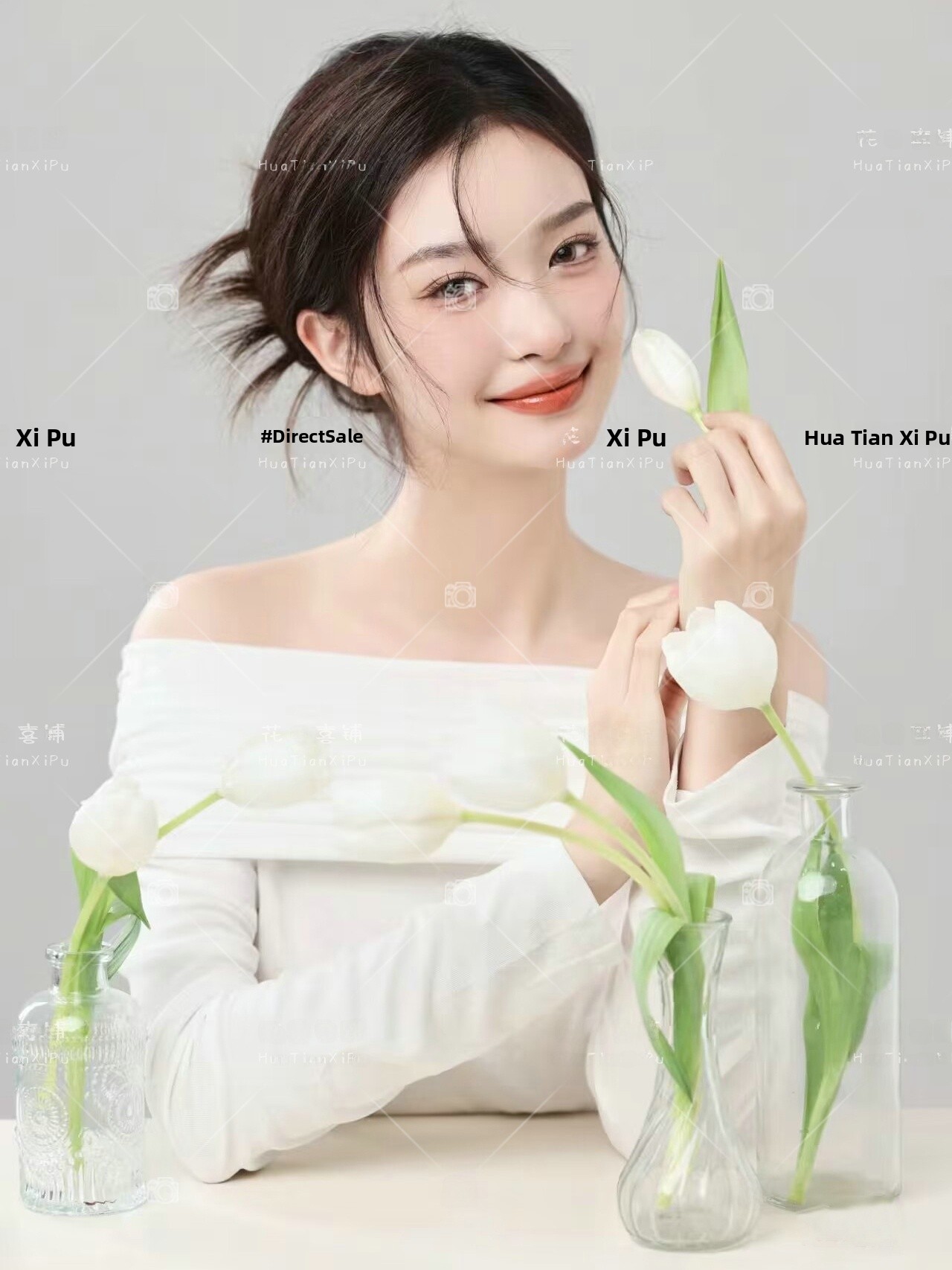 Photography Lighting Style - 新着スタジオテーマ韓国スタイルライトオキシジェンガールトップポートレートアート写真撮影服冬シーズンレディース...