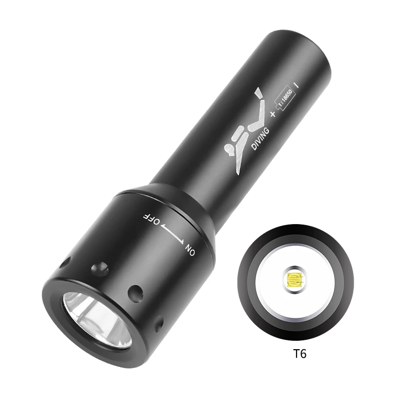 Photography Of Lighting - 新しい T6 LED ダイビングトーチ長距離水中作業写真照明アルミ回転スイッチダイビングランプ