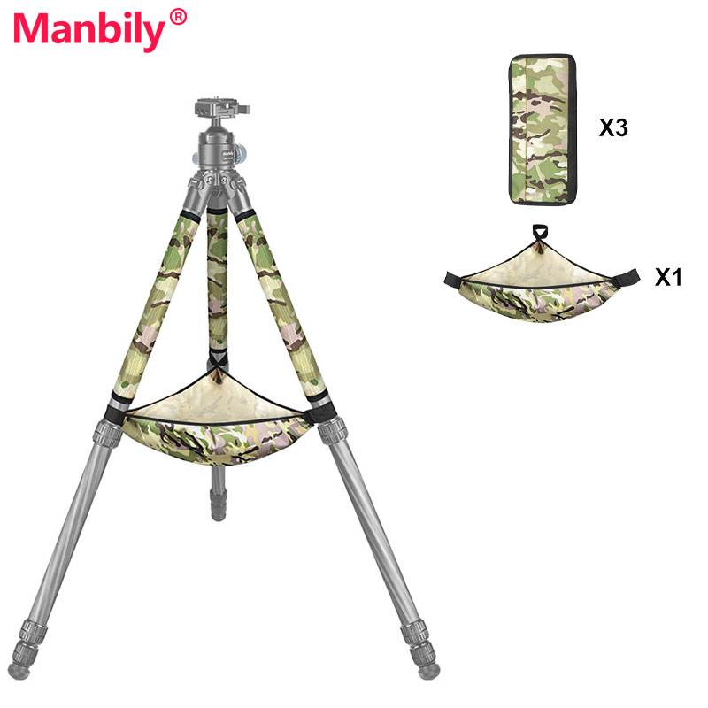Light Stand Sandbag - Manbily プロフェッショナル三脚脚保護カバー スリーブ 迷彩柄 滑り止め 三脚サンドバッグ